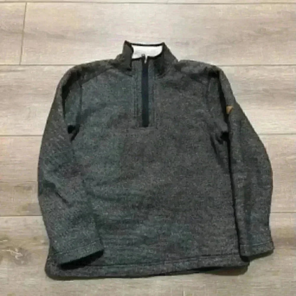 Orvis Warm Heavy 1/4 Zip Jacket fully Fleece Lined Pullover Black And Gray Tweed - Picture 6 of 10